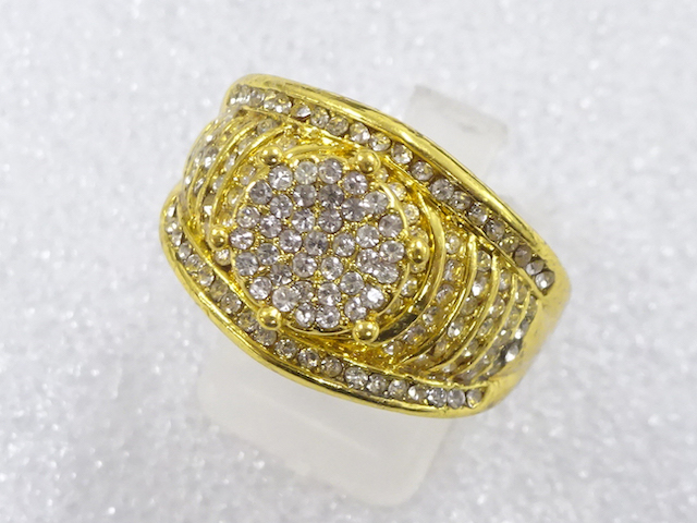 JAPANESE KIMONO / ANTIQUE CRYSTAL RING (SIZE 22)